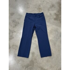 Lilly Pulitzer Sz 8 Alston Crop Wide Leg UPF 50 Pants Navy Blue